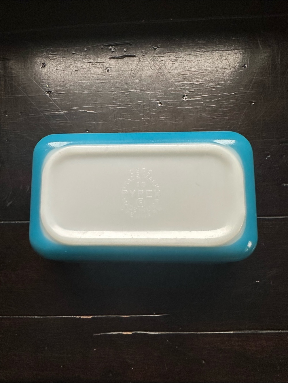 Vintage Pyrex 0502 Blue Refrigerator Dish 1.5 Pt No Lid Primary Blue Fridgie MCM - Picture 3 of 7